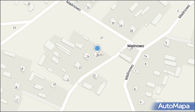 Malinowo, Malinowo, 25, mapa Malinowo