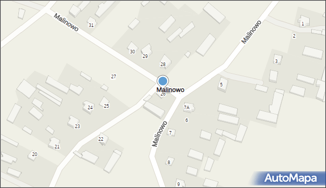 Malinowo, Malinowo, 26, mapa Malinowo