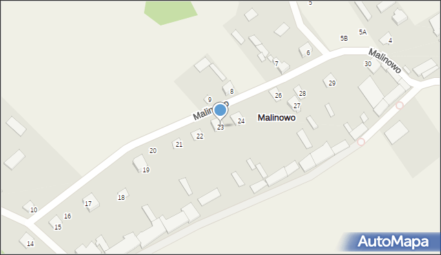 Malinowo, Malinowo, 23, mapa Malinowo