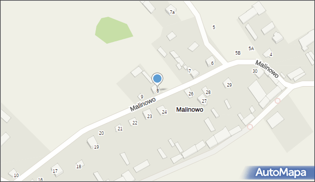 Malinowo, Malinowo, 8, mapa Malinowo