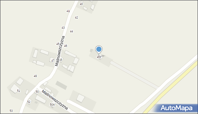 Malinowszczyzna, Malinowszczyzna, 40c, mapa Malinowszczyzna