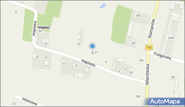 Maliszów, Majówka, 8, mapa Maliszów