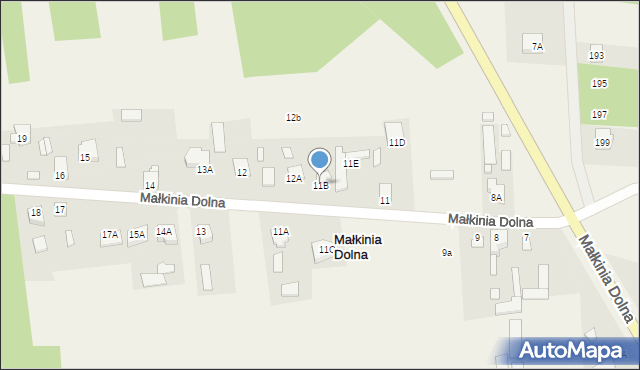 Małkinia Dolna, Małkinia Dolna, 11B, mapa Małkinia Dolna