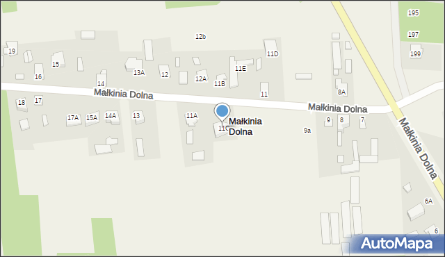 Małkinia Dolna, Małkinia Dolna, 11C, mapa Małkinia Dolna