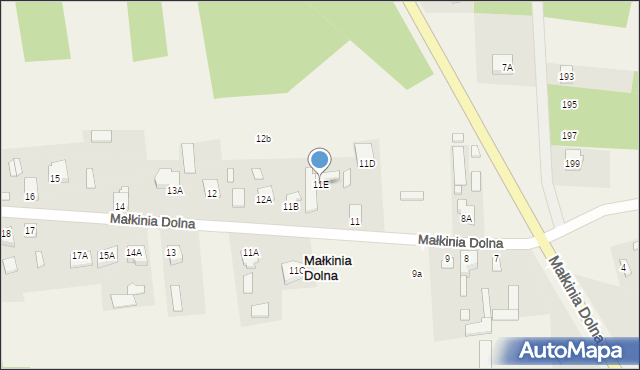 Małkinia Dolna, Małkinia Dolna, 11E, mapa Małkinia Dolna