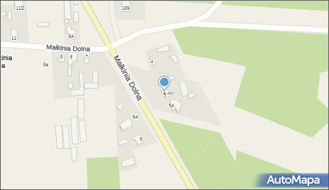 Małkinia Dolna, Małkinia Dolna, 5, mapa Małkinia Dolna