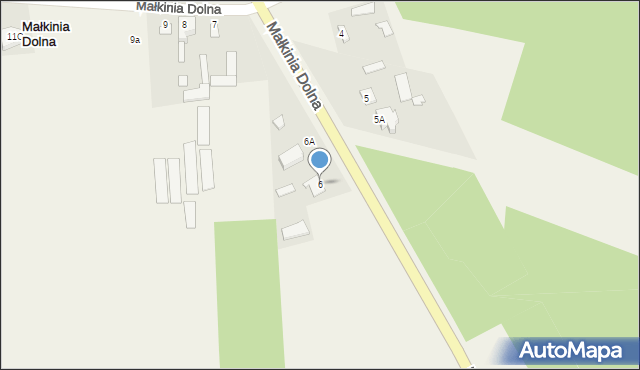 Małkinia Dolna, Małkinia Dolna, 6, mapa Małkinia Dolna