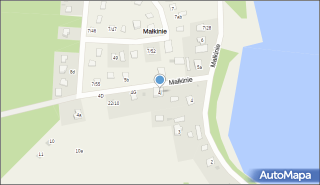 Małkinie, Małkinie, 4j, mapa Małkinie