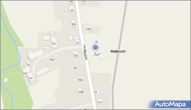 Małkocin, Małkocin, 27a, mapa Małkocin