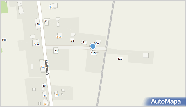 Małkocin, Małkocin, 31B, mapa Małkocin
