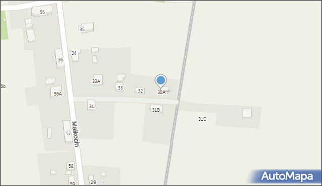 Małkocin, Małkocin, 32A, mapa Małkocin