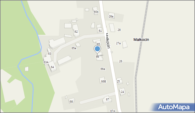 Małkocin, Małkocin, 66, mapa Małkocin