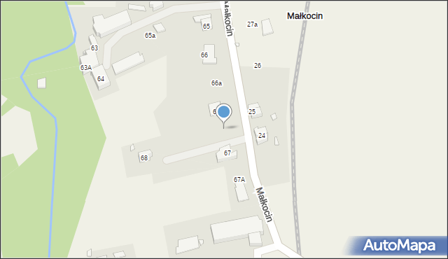 Małkocin, Małkocin, 66c, mapa Małkocin