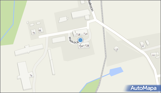 Małkocin, Małkocin, 72A, mapa Małkocin