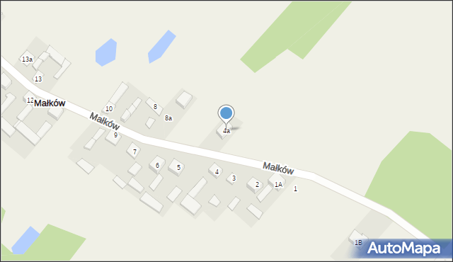 Małków, Małków, 4a, mapa Małków