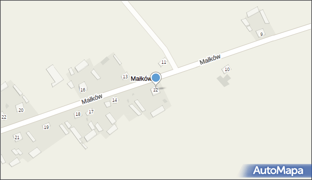 Małków, Małków, 12, mapa Małków
