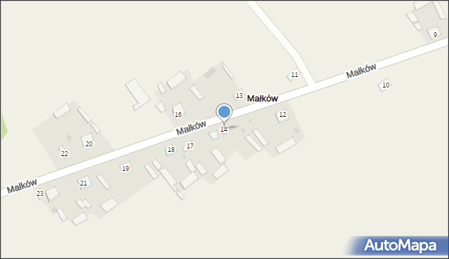 Małków, Małków, 14, mapa Małków