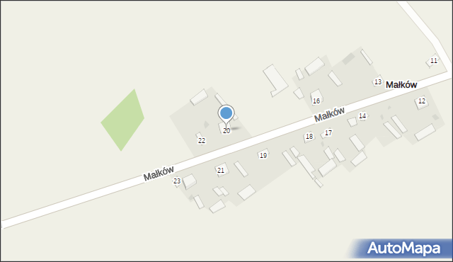 Małków, Małków, 20, mapa Małków