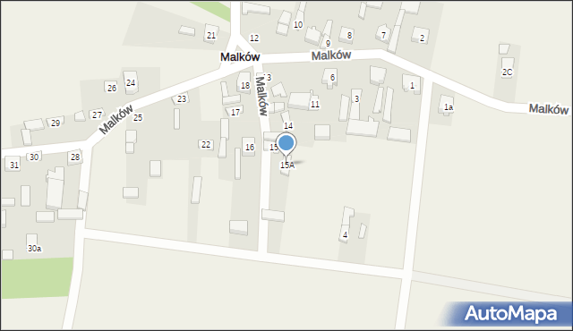 Malków, Malków, 15A, mapa Malków