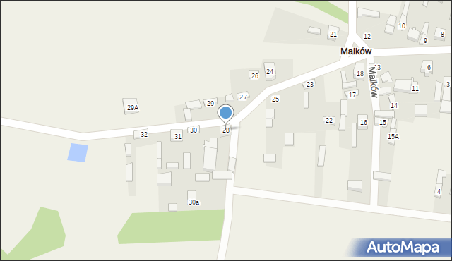 Malków, Malków, 28, mapa Malków