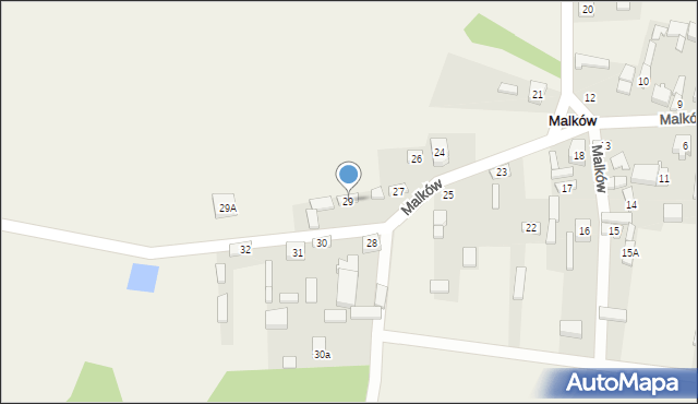 Malków, Malków, 29, mapa Malków