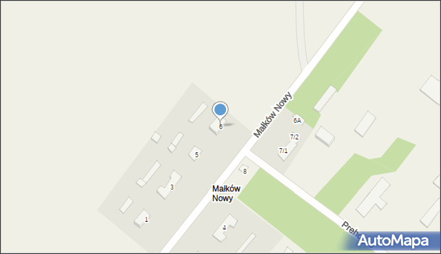 Małków Nowy, Małków Nowy, 6, mapa Małków Nowy