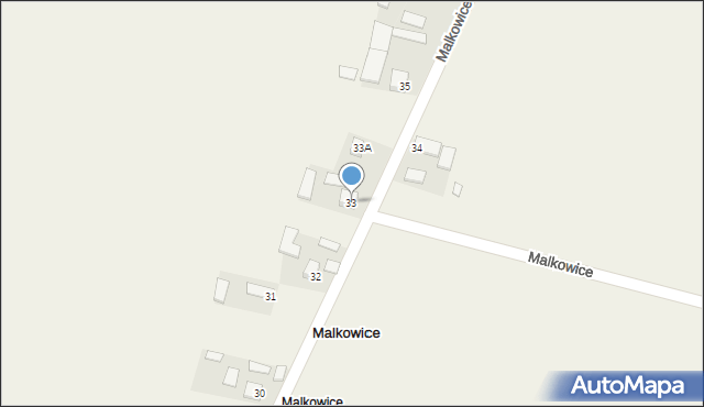 Malkowice, Malkowice, 33, mapa Malkowice