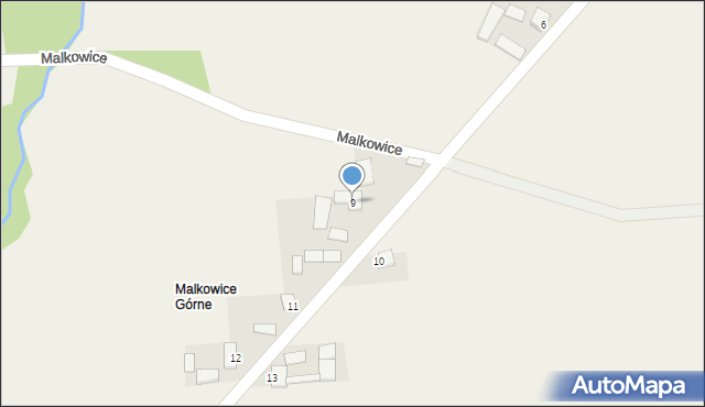 Malkowice, Malkowice, 9, mapa Malkowice