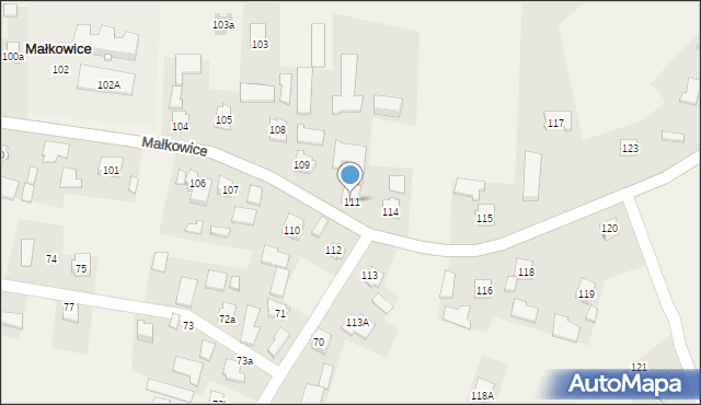 Małkowice, Małkowice, 111, mapa Małkowice