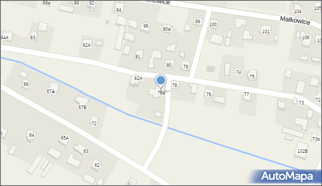 Małkowice, Małkowice, 78a, mapa Małkowice