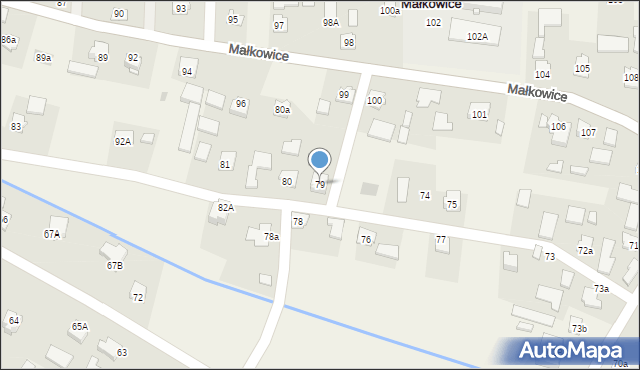 Małkowice, Małkowice, 79, mapa Małkowice