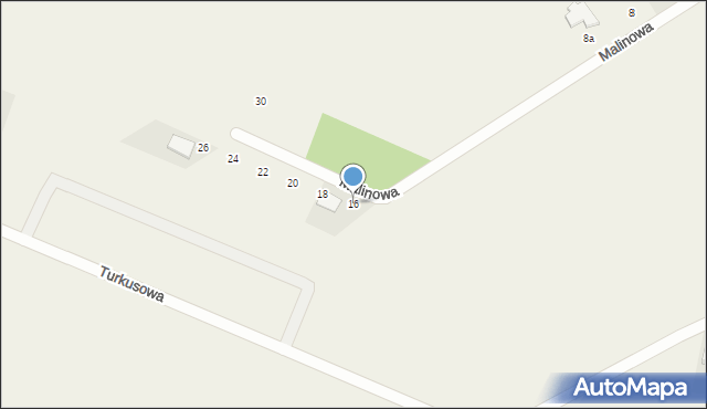 Małkowo, Malinowa, 16, mapa Małkowo