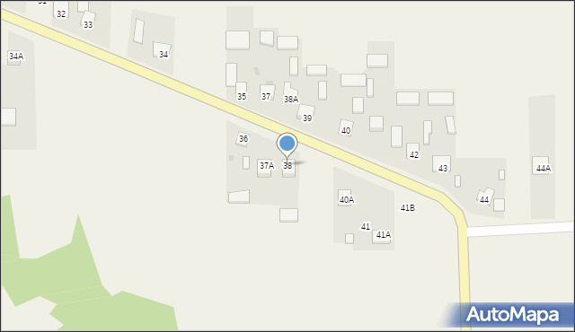 Małochwiej Duży, Małochwiej Duży, 38, mapa Małochwiej Duży