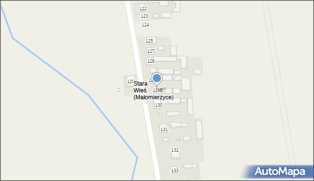 Małomierzyce, Małomierzyce, 129B, mapa Małomierzyce