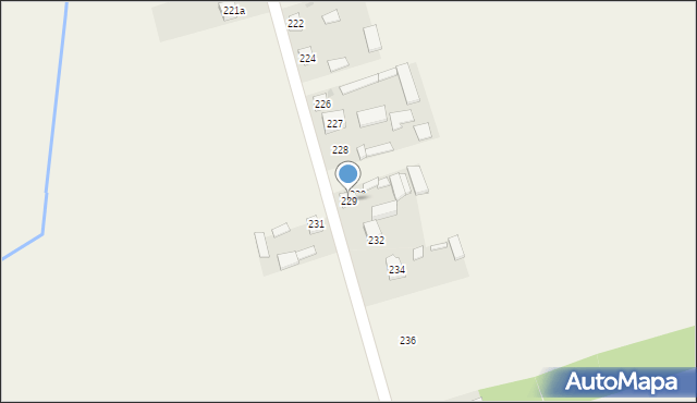 Małomierzyce, Małomierzyce, 229, mapa Małomierzyce