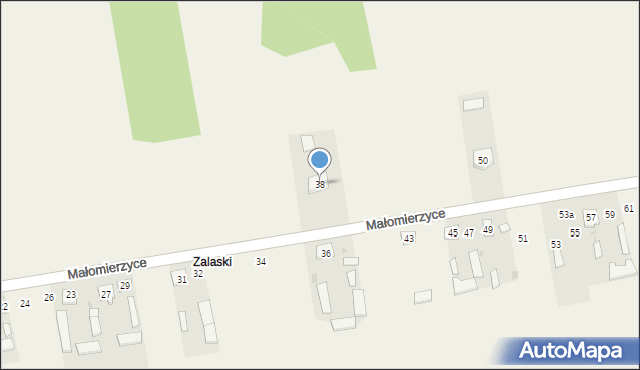 Małomierzyce, Małomierzyce, 38, mapa Małomierzyce