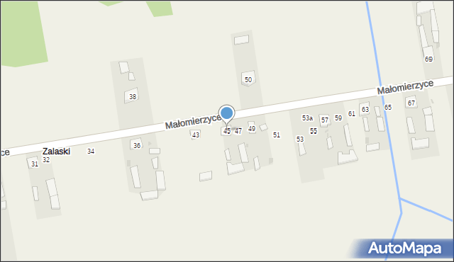 Małomierzyce, Małomierzyce, 45, mapa Małomierzyce