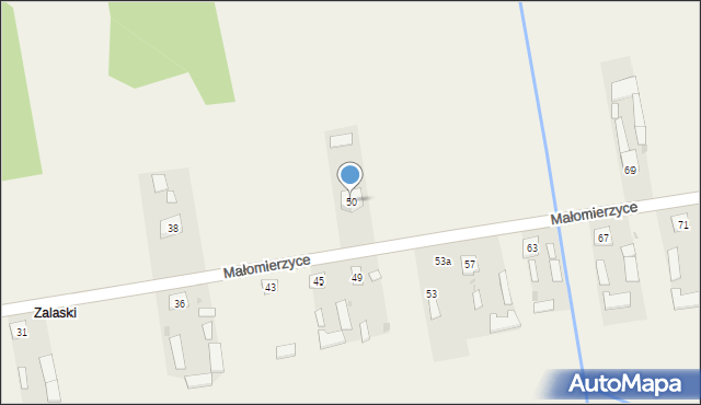 Małomierzyce, Małomierzyce, 50, mapa Małomierzyce