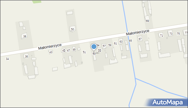 Małomierzyce, Małomierzyce, 53, mapa Małomierzyce