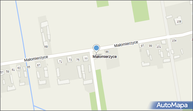 Małomierzyce, Małomierzyce, 81, mapa Małomierzyce