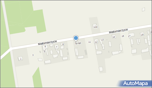 Małomierzyce, Małomierzyce, 9, mapa Małomierzyce
