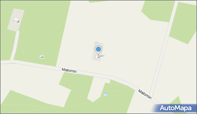 Małomin, Małomin, 12, mapa Małomin
