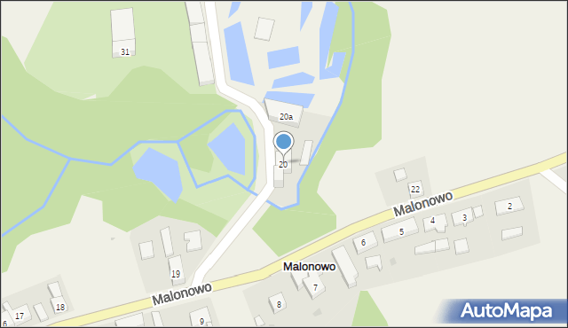 Malonowo, Malonowo, 20, mapa Malonowo