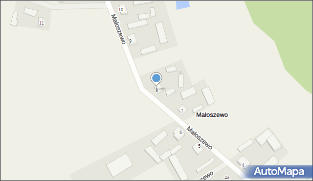 Małoszewo, Małoszewo, 8, mapa Małoszewo