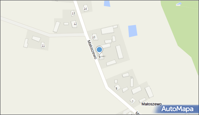 Małoszewo, Małoszewo, 9, mapa Małoszewo