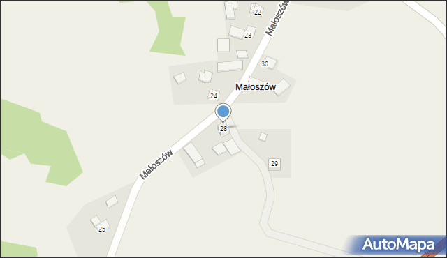 Małoszów, Małoszów, 28, mapa Małoszów