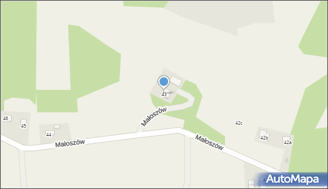 Małoszów, Małoszów, 43, mapa Małoszów