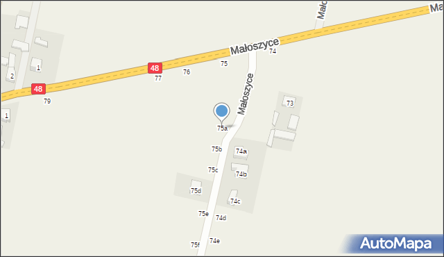 Małoszyce, Małoszyce, 75a, mapa Małoszyce