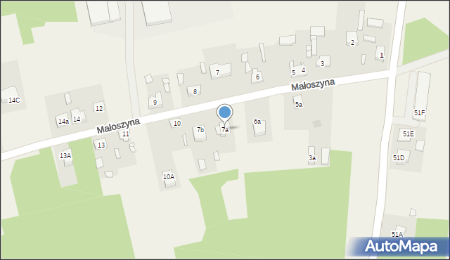 Małoszyna, Małoszyna, 7a, mapa Małoszyna