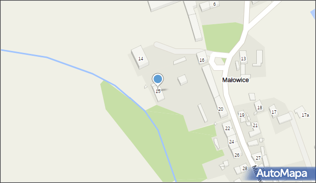 Małowice, Małowice, 15, mapa Małowice